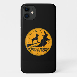 Capa Para iPhone 11 Dia de as Bruxas engraçado Meu Doberman Pinscher Í