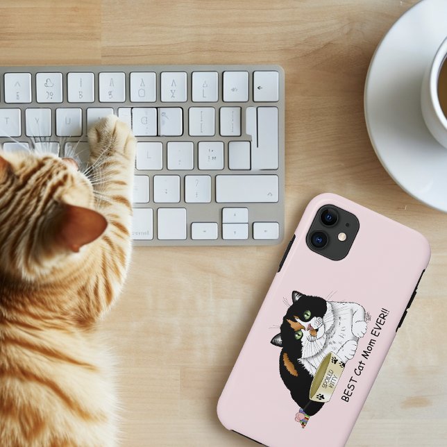 Capa Para iPhone 11 Dia de as mães Calico Cat (Criador carregado)