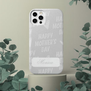 Capa Para iPhone 11 Dia de as mães feliz no nome personalizado de fund