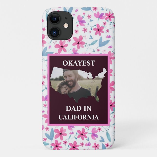 Capa Para iPhone 11 Dia de os pais de pai Okayest nos EUA personalizad (Verso)
