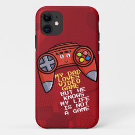 Capa Para iPhone 11 Dia de os pais Engraçado Red Joystick Saudação