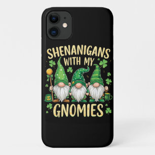 Capa Para iPhone 11 Dia de São Patrício Gnome Trevo Sortudo