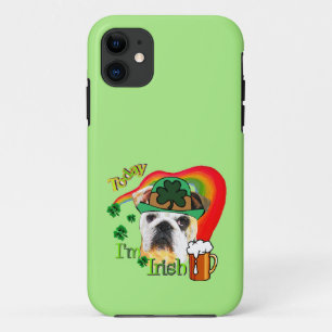 Capa Para iPhone 11 Dia de São Patrício Inglês Bulldog