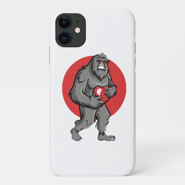 Capa Para iPhone 11 dia dos namorados coração pé grande (Verso)