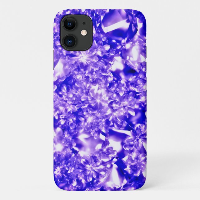 Capa Para iPhone 11 Diamantes Purpleliciosos bonito (Verso)