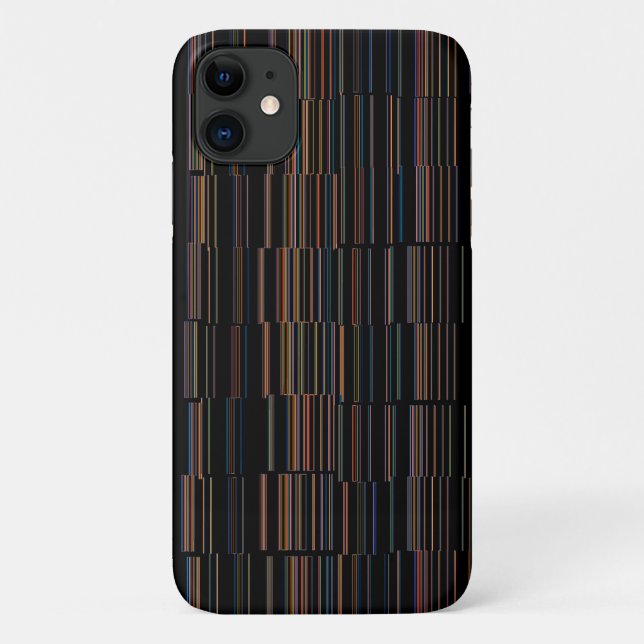 Capa Para iPhone 11 Diferenças Únicas Escuras Multicoloridas (Verso)