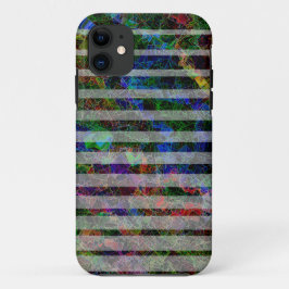 Capa Para iPhone 11 Diferentes faixas e quadrados arranhados de linhas