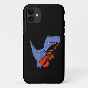 Capa Para iPhone 11 Dinossauro Engraçado Jogando Cello