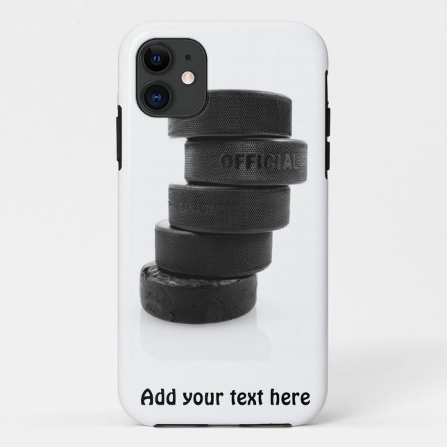 Capa Para iPhone 11 Discos de hóquei no gelo (Verso)