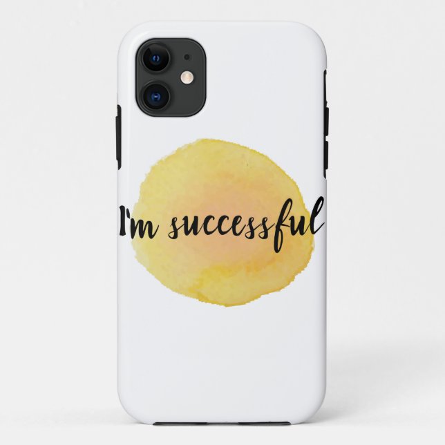 Capa Para iPhone 11 ditados inspiradores de autoaceitação (Verso)