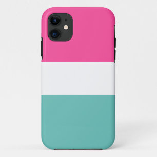 Capa Para iPhone 11 Diversão Esportiva Listras Largas Rosa Brilhante B
