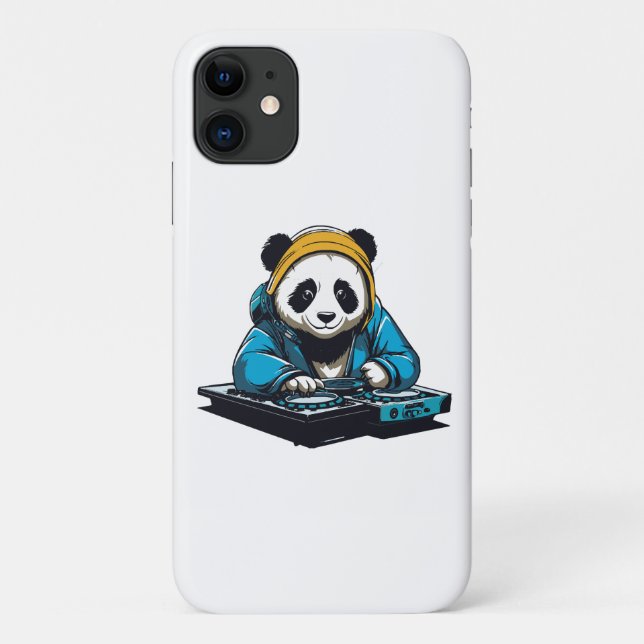 Capa Para iPhone 11 DJ Kawaii Panda (Verso)