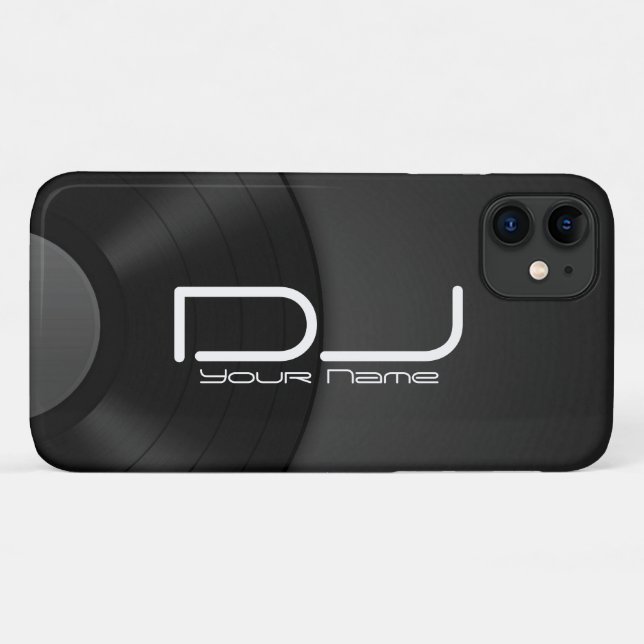 Capa Para iPhone 11 DJ Vinil (Verso (horizontal))