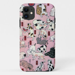 Capa Para iPhone 11 ） do 下 do （do 其のまま地口猫飼好五十三疋, gatos do 国芳 (3),