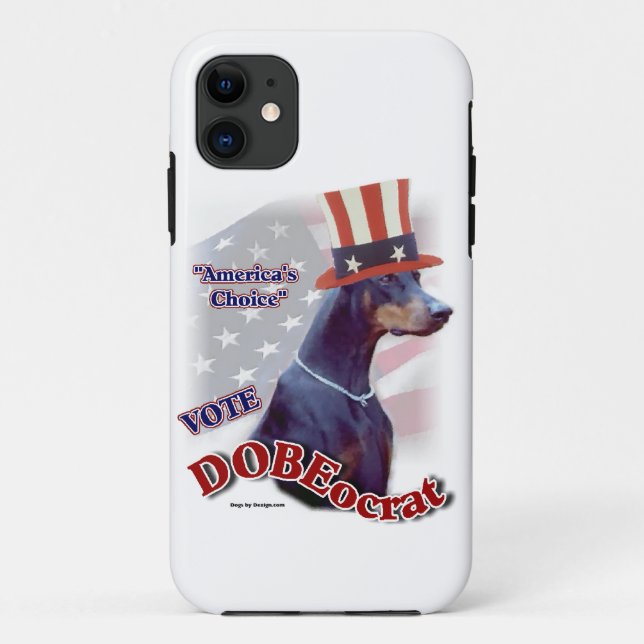Capa Para iPhone 11 Doberman Pinscher Humor Político (Verso)