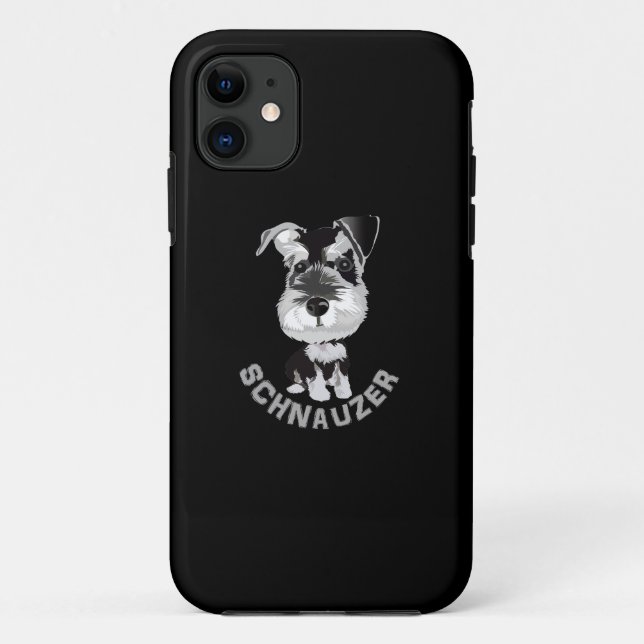 Capa Para iPhone 11 Dog Schnauzer (Verso)