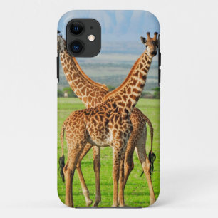 Capa Para iPhone 11 Dois girafas