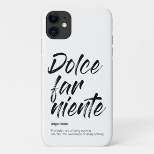 Capa Para iPhone 11 Dolce far niente - Cobrir de telefone (Branco)