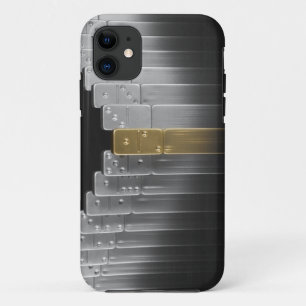 Capa Para iPhone 11 Dominós do ouro e da prata