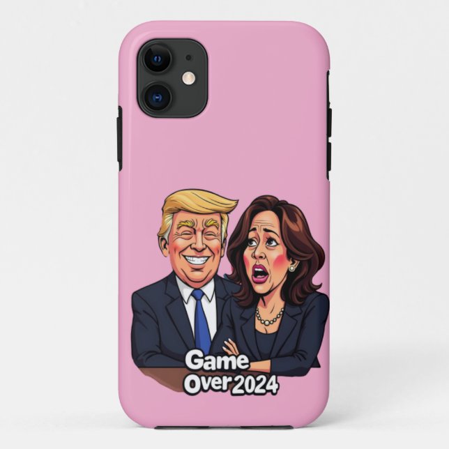 Capa Para iPhone 11 Donald Trump Kamala harris (Verso)