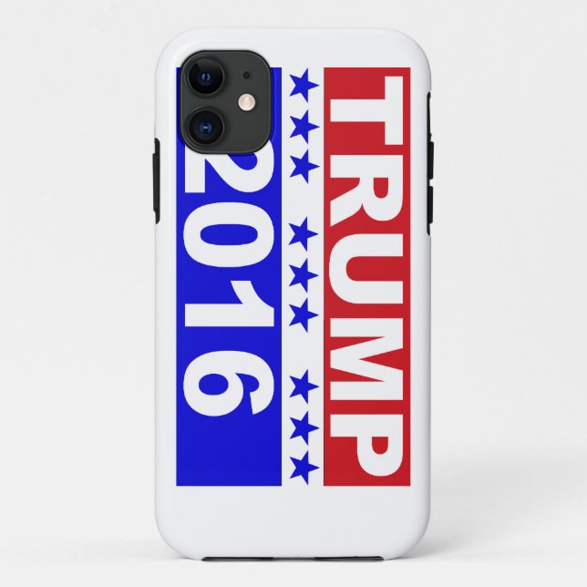 Capa Para iPhone 11 Donald Trump para o presidente 2016 (Verso)