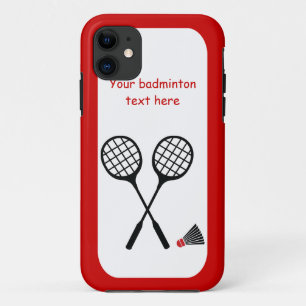 Capa Para iPhone 11 Dons de Badminton, raquete e escuta