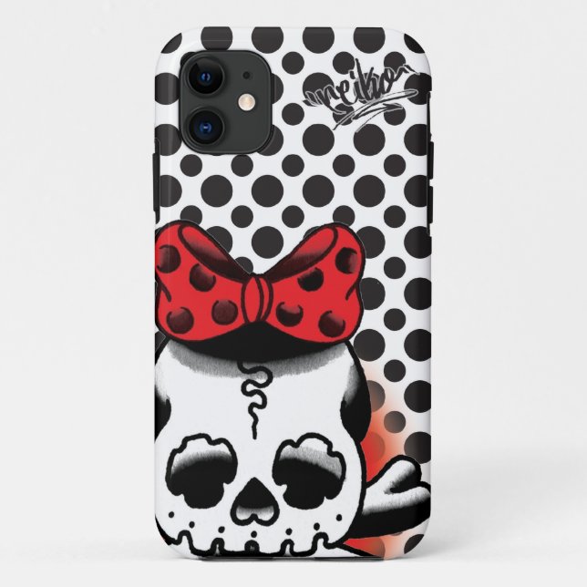 Capa Para iPhone 11 Dot Dokuro-Chan White (Verso)