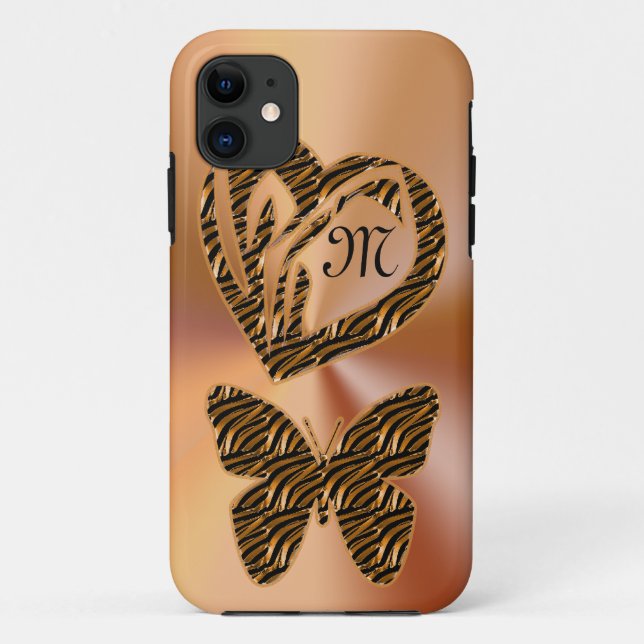 Capa Para iPhone 11 Douradas borboletas Bonito e caso do iPhone 5S do  (Verso)