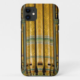 Capa Para iPhone 11 Dourado e verde tubo de órgão iPhone 11 caso difíc