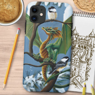 Capa Para iPhone 11 Dragão e Galinhas