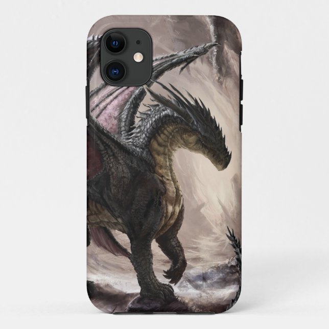 Capa Para iPhone 11 Dragão Na Caverna (Verso)