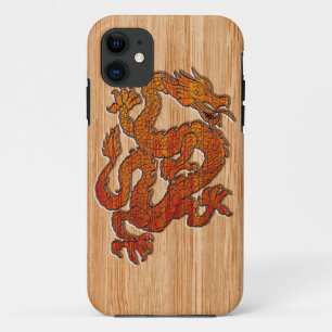 Capa Para iPhone 11 Dragão no estilo Bamboo