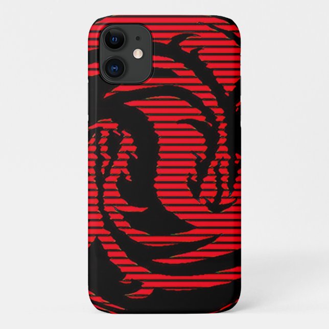 Capa Para iPhone 11 Dragão vermelho (Verso)