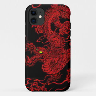 Capa Para iPhone 11 Dragão vermelho