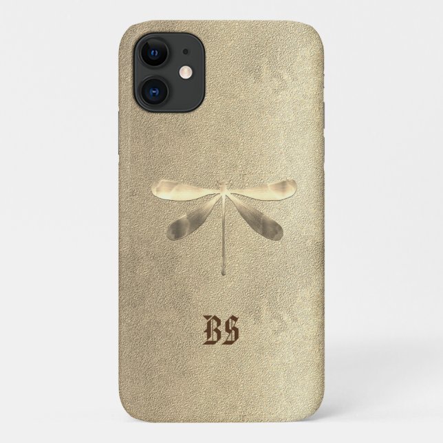Capa Para iPhone 11 Dragonfly Dourada (Verso)