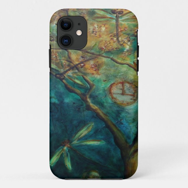 Capa Para iPhone 11 Dragonfly Flirtation (Verso)