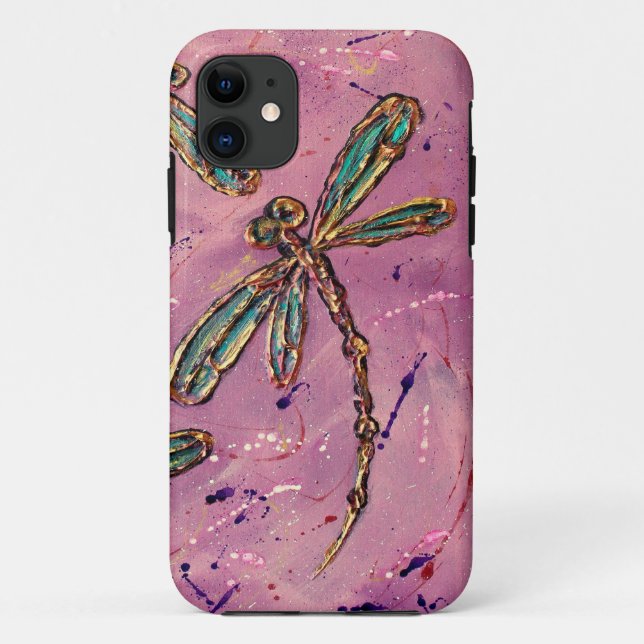 Capa Para iPhone 11 Dragonfly Pink Fizz (Verso)