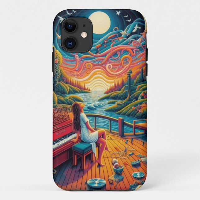 Capa Para iPhone 11 Dreamy Riverfront Harmony (Verso)