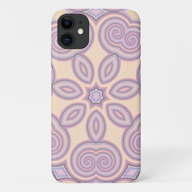 Capa Para iPhone 11 Dreamy Swirls - Padrão Psicodélico Pastel (Verso)