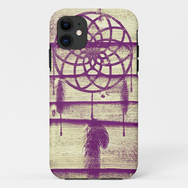 Capa Para iPhone 11 Drecher Catcher Purple Wood (Verso)