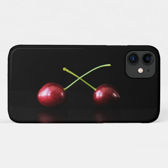Capa Para iPhone 11 Duas Cherries iphcna (Verso (horizontal))