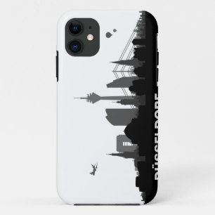 Capa Para iPhone 11 Duesseldorf skyline iPhone 5 sleeve/Case