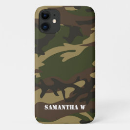 Capa Para iPhone 11 Dusty Green Camo