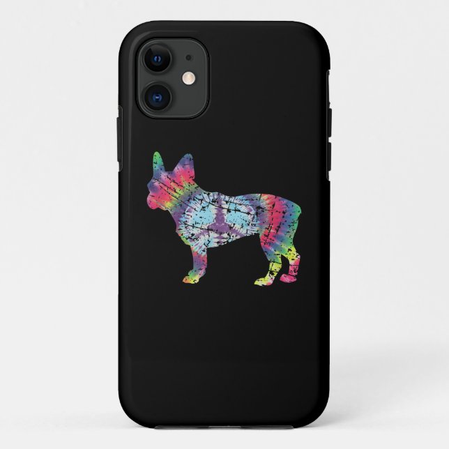 Capa Para iPhone 11 Dye French Bulldog Silhouette Gift For Dog Lover (Verso)