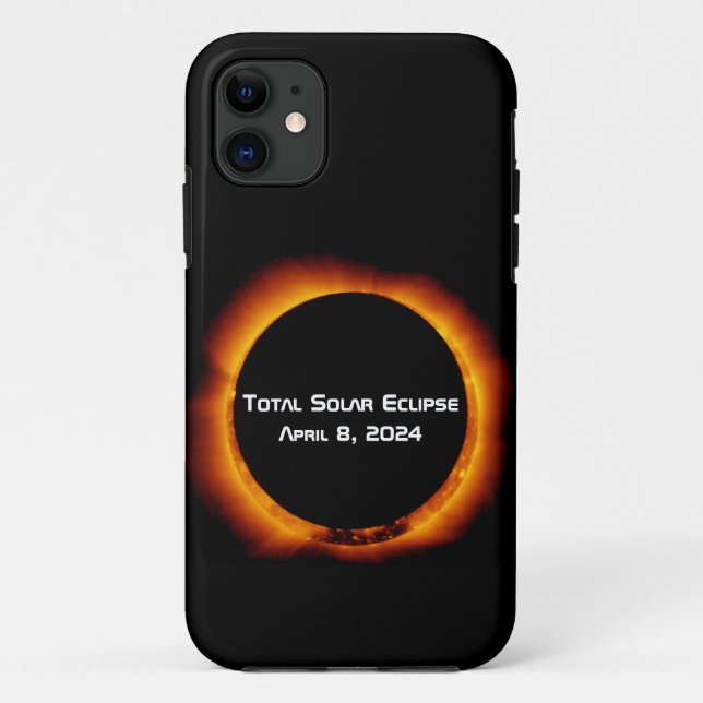 Capa Para iPhone 11 Eclipse Solar Total 2024 (Verso)