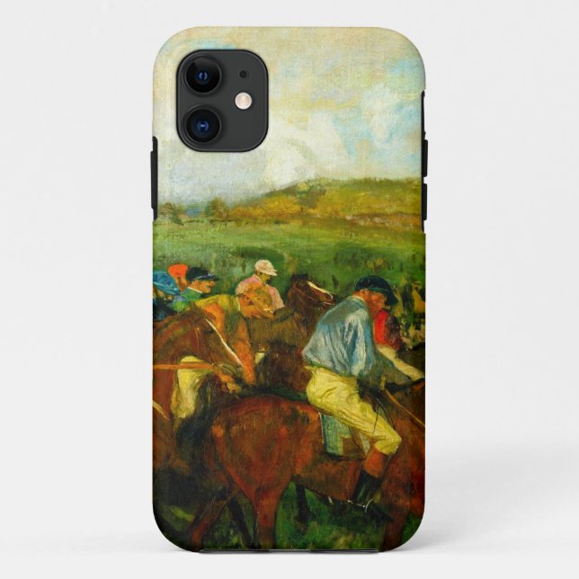 Capa Para iPhone 11 Edgar Degas Horseback Riding (Verso)
