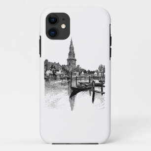 Capa Para iPhone 11 edifícios da igreja do lago
