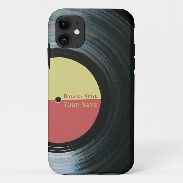 Capa Para iPhone 11 Efeito preto do registro de vinil no caso Xtreme (Verso)