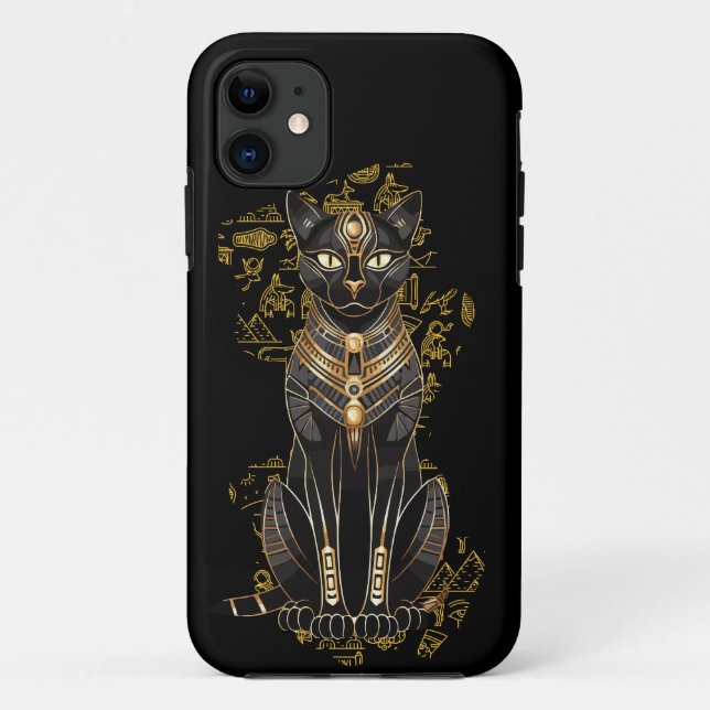 Capa Para iPhone 11 Egyptian Cat iPhone Case (Verso)