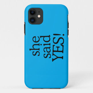 Capa Para iPhone 11 Ela Disse Sim!!!!! | Design de Celebração de Noiva